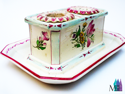 tintero de porcelana luneville